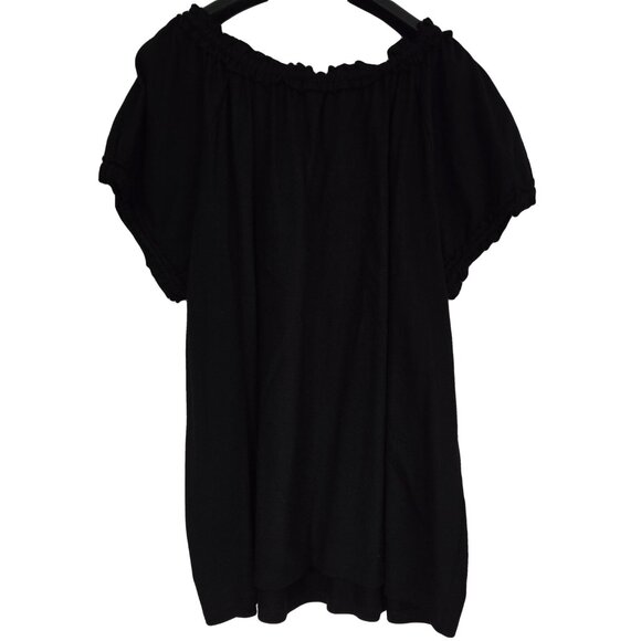 NWT GRACE ELEMENTS Black Women's Pheasant Top 3X - Picture 4 of 6